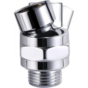 Rotule Pivotante en Laiton R&eacute;glable, Connecter &agrave; Bras de Douche, Pivotant R&eacute;Glable D'angle de T&ecirc;Te de Bras de Douche &agrave; Rotule en G1/2 Laiton Chrom&eacute;