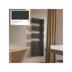 Acova - Sèche-serviette cala Asymétrique à Droite - eau chaude 572W Anthracite Grey (ral 7016) 7016 LNR-145-040C7016