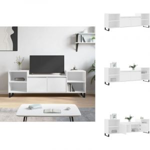 Vidaxl - Meuble tv Blanc 160x35x55 cm Bois d'ingénierie - Meuble Tv - Meuble Téléviseur - Support Tv - Unité Tv - Meuble Blanc