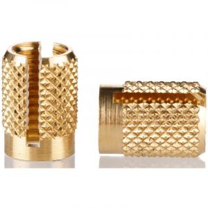 Insert fileté Rs Pro M6, en Laiton, fixation ø 8mm, l 12.7mm ( Prix pour Sachet de 100 )