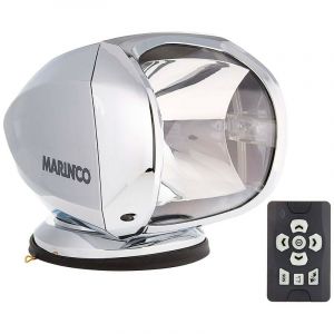 Marinco - Lampe Pirate avec Télécommande 12/24V 100W Chromée - Éclairage Puissant et Élégant pour Applications Maritimes