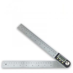 D'angle Num&eacute;rique 2 En 1 Angle Finder 0-300mm 360 &deg; Acier Inoxydable Rapporteur Electronique Goniom&egrave;tre Jauge R&egrave;gle &Eacute;cran LCD Avec Fonction De