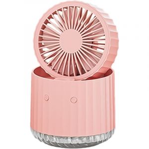 Ventilateur brumisateur – Ventilateur brumisateur d'eau – Portable pour l'extérieur – Ventilateur électrique avec lumière d'ambiance pour le travail,