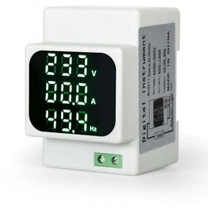 Voltm&egrave;tre num&eacute;rique, amp&egrave;rem&egrave;tre, affichage num&eacute;rique, voltm&egrave;tre, fr&eacute;quencem&egrave;tre, AC 50-500 V, rail DIN, compteur multifonction pour la maison XXW