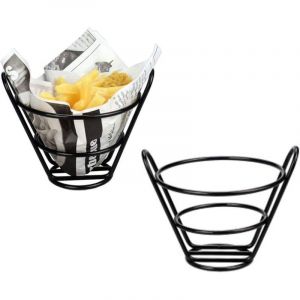 Support &agrave; collation porte-frites Porte-cornet frites Robuste et facile &agrave; nettoyer et tr&egrave;s appropri&eacute; pour les f&ecirc;tes de famille les pique-niques dans