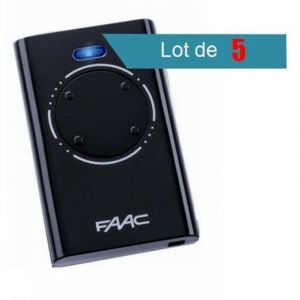 T&eacute;l&eacute;commande FAAC XT4 868 SLH NOIR Pack de 5