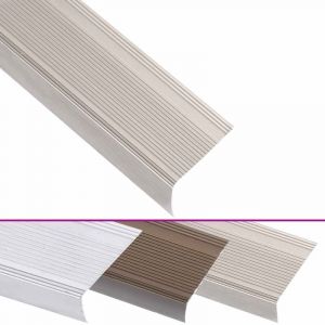 Nez de marche forme en l 15 pcs aluminium 100 cm champagne Vidaxl