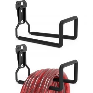 Dévidoir mural en métal robuste pour tuyau d'arrosage – Support extérieur durable, rangement pratique et anti-enchevêtrement pour jardin - Lntyq