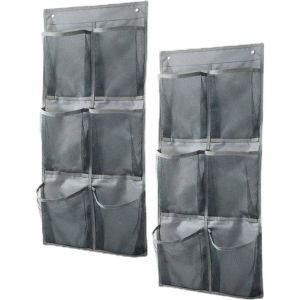 2 Pi&egrave;ces &Eacute;tag&egrave;re De Organisateur Mural De Stockage Murale,6 Poches,Rangement De Chaussures &Agrave; Suspendre,Sac De Rangement Suspendu