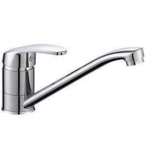 Le robinet d'eau froide et chaude vertical de cuisine &agrave; longue bouche peut faire pivoter l'&eacute;vier du lavabo et le robinet &agrave; long cou