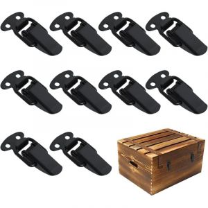 10 Pi&egrave;ces Loquet &agrave; Ressort Bascule , fermeture &agrave; levier, Loquet &agrave; Bascule,fermoir, pour coffre &agrave; outils bo&icirc;te de rangement tiroir coffre
