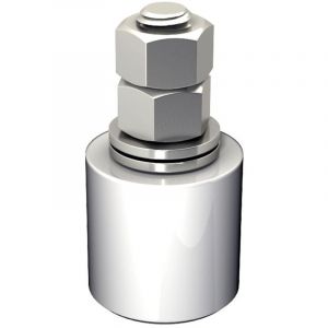 2Gt Roues Et Roulettes &ndash; Olive pour guide haut en polyamide 6 &ndash; &Oslash; 40 x 40 mm &ndash; Hauteur 80 mm &ndash; Vis M14 en acier zingu&eacute; pour portail coulissant