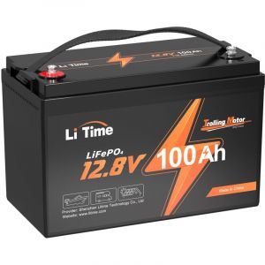 Jamais utilisé] Litime Batterie Lithium LiFePO4 12V 100Ah pour Moteur Électrique de Pêche à la Traîne, bms 100A, protection contre le froid, 15000