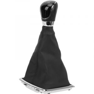 Couvercle anti-poussi&egrave;re pour pommeau de levier de vitesse manuel de voiture, protection de levier de vitesse en cuir PU de remplacement pour Ford