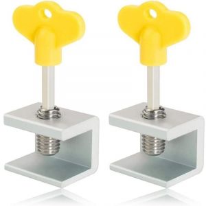 2 Pi&egrave;ces Verrou Porte Coulissante, Verrou Baie Coulissante, Bloque Porte Coulissante, Fermeture Baie Coulissante, Bloc Porte Coulissante, Serrure