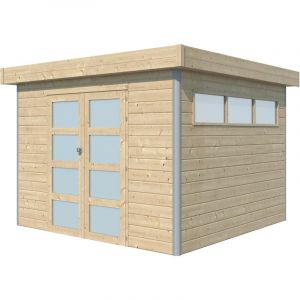 Gardenas - Chalet en bois profil aluminium contemporain 8.7 m² Sans option