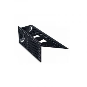 Abcrital - Equerre de Menuisier, Équerre Charpentier Multifonction 180 mm, Aluminium Regle, Trusquin Rapporteur de 45 à 90 Degrés, Equerres pour
