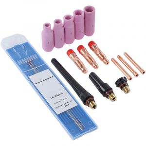 Kit de Soudage Tig Wp17 Soudage du Verre pour Pi&egrave;ce de Guidage de Pistolet Argon 26 Soudage pour Kit de Buse de Pistolet Torcher 18 Kit de Soudage