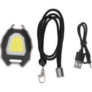 Mini lampe de poche COB &eacute;tanche 4 Modes d'&eacute;clairage USB allume-cigare magn&eacute;tique COB petite lampe de poche