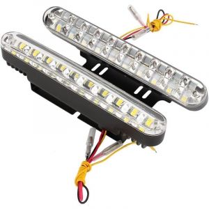 pour led diurne voiture pour feux led diurne Feux diurnes &agrave; LED, 2X30 diodes &eacute;lectroluminescentes 12V voiture 12V DC Feux diurnes DRL au volant lampe