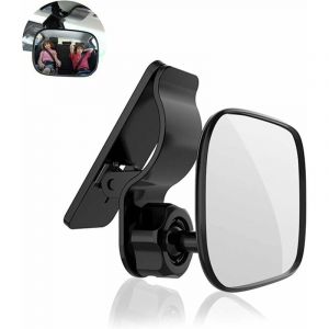 Miroir de Voiture de B&eacute;b&eacute;,Rotation &agrave; 360&deg; R&eacute;troviseur Voiture B&eacute;b&eacute; ,B&eacute;b&eacute; Vue Arri&egrave;re Miroir Avec Clip,Surveillance B&eacute;b&eacute; pour Si&egrave;ge Arri&egrave;re pour Vue