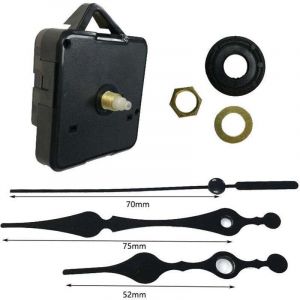 M&eacute;canisme de mouvement d'horloge &agrave; quartz, aiguilles d'horloge, m&eacute;canisme d'horloge murale, grandes aiguilles, m&eacute;canisme d'horloge murale DIY,