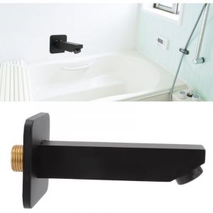 Robinet de Baignoire Montage Mural G1/2 Robinet de Baignoire en Cuivre Dissimul Bec de Baignoire de Salle de Bain sans Couture pour Salle de Bain Noir