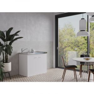 Respekta - Cuisine Mini-cuisine Single Kitchenette Blanc Levin 100 cm