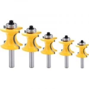 Pour Atelier et Bricolage - 5Pcs 8mm Tige Bullnose avec colonne Perle visage/Moulure Router Bit (Outil, 8MM)