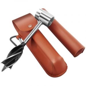 SNQ - Perceuse à Main Pour Le Travail Du Bois, Perceuse De Survie Manuelle, Tarière Manuelle Bushcraft Outils, Camping Tarière Manuelle Pour Le
