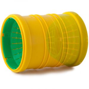 Raccord de drainage PP DN/OD 72-100 mm universel, pour raccorder deux tuyaux de drainage, jaune
