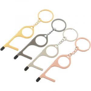 Ouvre Porte Sans Contact, Hygi&eacute;nique Porte Cle EDC Gardez la main propre, Crochet pour Poign&eacute;e de Porte Ext&eacute;rieure Public Ascenseur Ecran Tactile(4