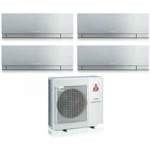 Mitsubishi Electric Quadri Split rèversible Climatiseur série KIRIGAMINE ZEN SILVER MSZ-EF 7+7+9+12 avec MXZ-4F72VF R-32 Wi-Fi intégré Couleur Argent
