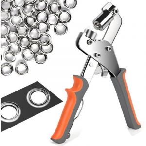 Pince &agrave; &oelig;illets avec 100 Pi&egrave;ces (&Oslash; int&eacute;rieur 10 mm) &oelig;illet , Pince &agrave; Oeillets pour B&acirc;ches et Tissus , montage &agrave; oeillets m&eacute;talliques pour b&acirc;che de