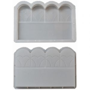 Moule &agrave; B&eacute;ton pour Cl&ocirc;ture de Jardin en Plastique Moule de Pavage DIY pour Bordure Pelouse et All&eacute;e Forme pour Brique Ciment R&eacute;utilisable Outil