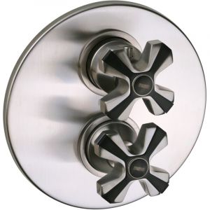 Mamoli - Partie ext&eacute;rieure pour mitigeur thermostatique 2 voies, couleur acier bross&eacute; 1938 2478PE00060F acier inoxydable bross&eacute;