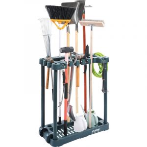 VEVOR Support Range Outils de Jardin 10 Emplacements Porte-outils de Garage en PP pour Rangement, Organisation, Stockage des Coins deAbri Exterieur