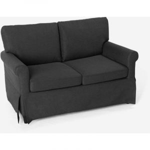 Modus Sof&agrave; &ndash; Canap&eacute; 2 places en tissu d&eacute;houssable &ndash; Style classique moderne &ndash; Large assise confortable &ndash; Dimensions 87x83x137 cm &ndash; Gris