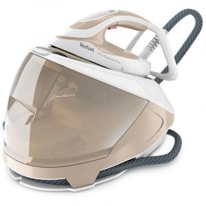 Station de repassage vapeur Tefal Pro Express Eco GV9E22E0 2200 W 1,8 L Semelle autonettoyante Durilium AirGlide Beige. Blanc