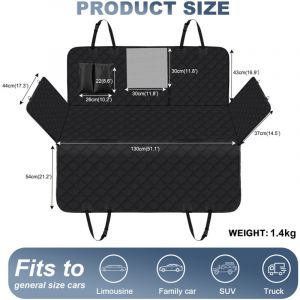 Protection Voiture Chien Siege Arriere, Banquette Housse Voiture Chien, Protection Siege Voiture Chien avec Fen&ecirc;tre de Visualisation, Protege Voiture