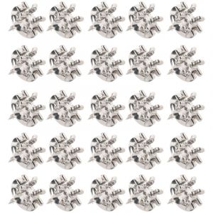 L'attachante - Lot de 25 Fixations crochet vis Placo Longueur 16 mm Alu