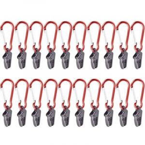 Pinces pour auvent de b&acirc;che, 20 pinces pour b&acirc;che porte-gants avec pince en plastique pince pour auvent tente coupe-vent &Eacute;tiquette