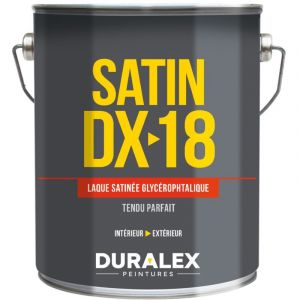 Duralex - Laque satin&eacute;e glyc&eacute;rophtalique DX18 int&eacute;rieur ext&eacute;rieur 3l 106100202