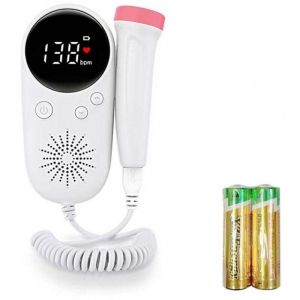 Moniteur Doppler f&oelig;tal pr&eacute;natal pour une utilisation &agrave; domicile avec &eacute;cran LCD, mesure du rythme cardiaque f&oelig;tal, produit de soin quotidien pour les