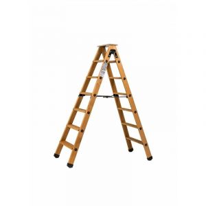 Centaure - Escabeau double accès bois 2x6 marches + tablette - hauteur de travail 2,90m