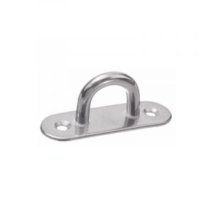 Lot de 5) Pontet sur platine oblong embouti et soud&eacute; - Inox A2 &Oslash;8 mm