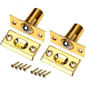 Loqueteau &agrave; Bille Laiton 2 Pi&egrave;ces Acier Inoxydable Fermoir Loquet Encastrable Porte Placard r&eacute;glable Rouleau Bille Meubles Loquet de porte Dor&eacute;