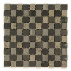 Decoon - Mosaïque Pierre - Gris - 27.5 x 27.5 cm - Carrés