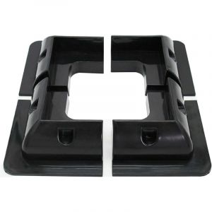 Lot de 4 supports de panneau solaire, en plastique ABS, équerre de fixation d'angle sans perçage, kit de montage pour toit, camping-car, bateau (noir)