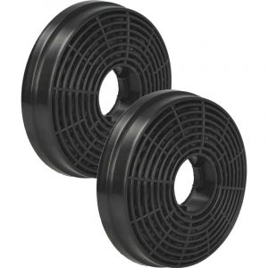 vhbw 2x Filtres &agrave; charbon actif compatible avec Bomann DU 652 IX, DU 650 G, CCE 19/2X, DU 773 IX, DU 7608, DU 652.1 IX hotte aspirante - 10,5 cm